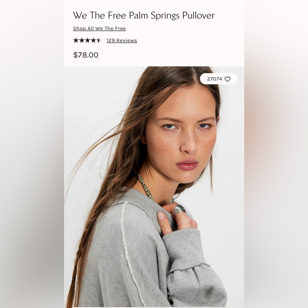 Free People Palm Springs Sweatshirt - Picture 8 of 8